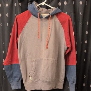 VISSLA Men's Red, Blue, and Gray Hoodie